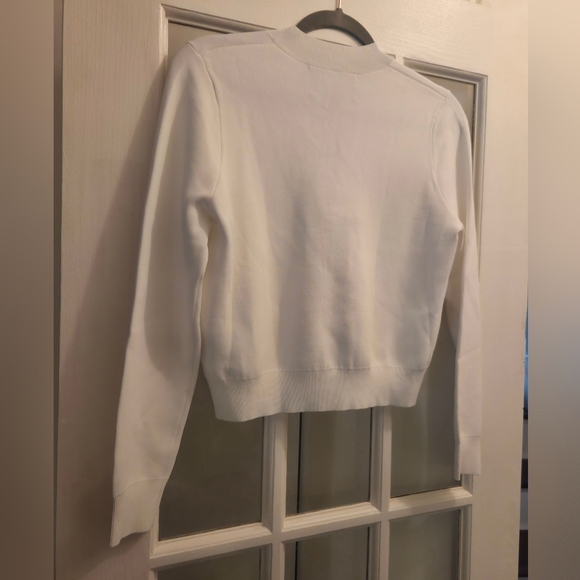 Aleeza Jodie Elegant White Knit Cardigan with Bow Details - Picture 8 of 9